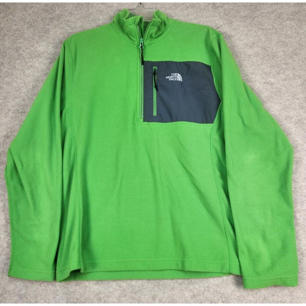 The North Face Men's Medium Green/Black 1/4 Zip Pullover Gorpcore Athleisure